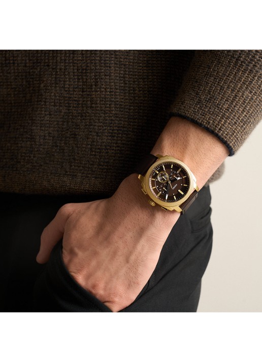 Fossil Machine horloge FS6188 - detail 5 goud