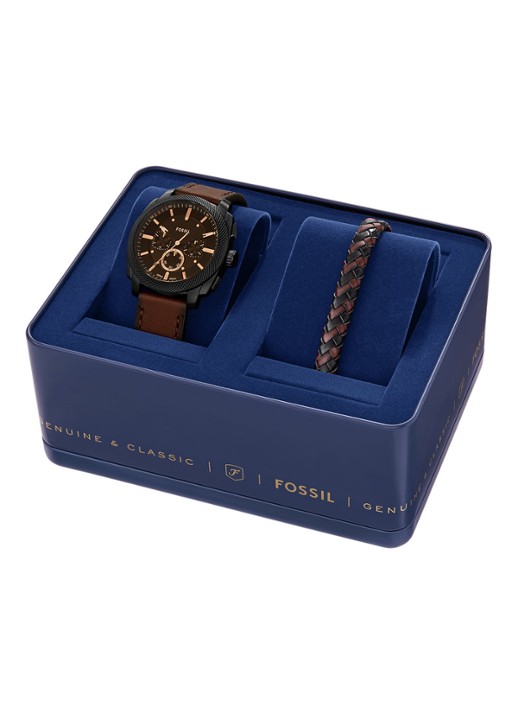 Fossil Machine horloge met armband in set van 2FS6102SET - detail 4 zwart
