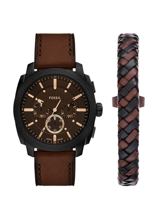 Fossil Machine horloge met armband in set van 2FS6102SET