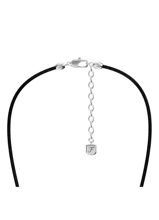 Fossil Machine ketting van leer JF05006040 - detail 4 zwart