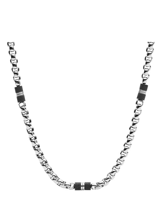 Fossil Mens Dress schakelketting van roestvrij staal