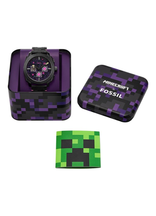 Fossil Minecraft horloge LE1252 - Limited Edition - detail 4 zwart