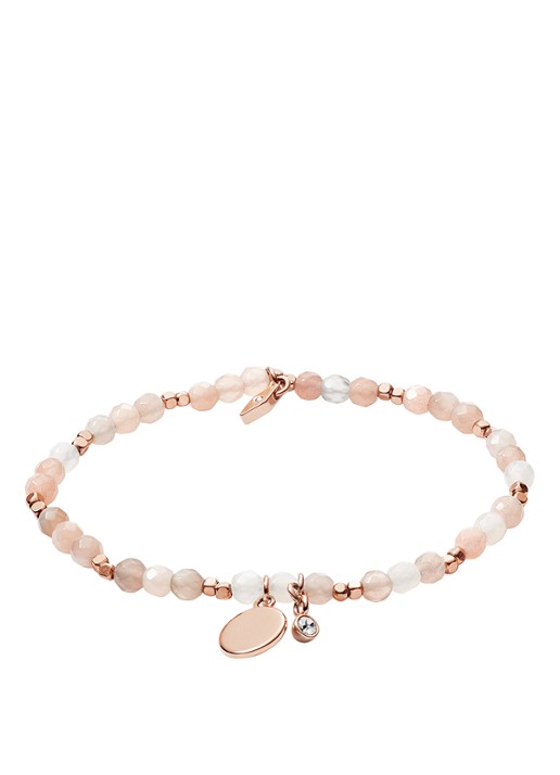 Fossil Motifs armband van  messing en halfedelsteen JA6945791