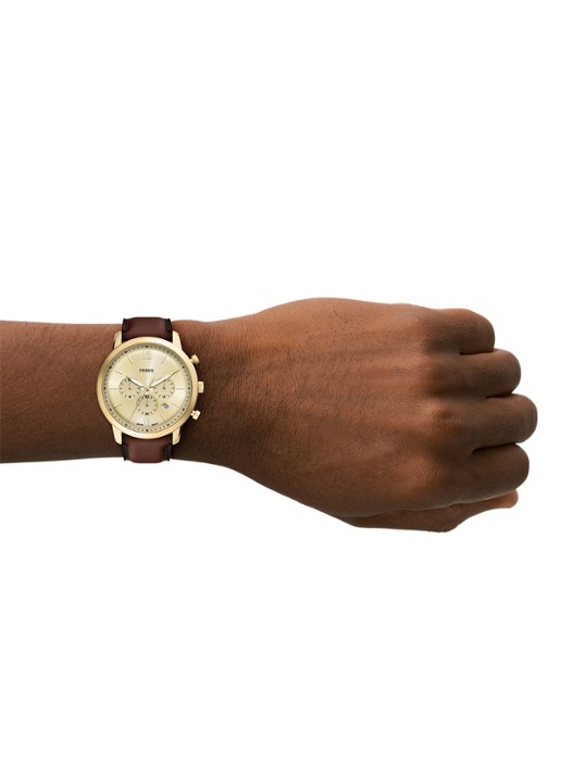 Fossil Neutra horloge FS6113 - detail 5 goud