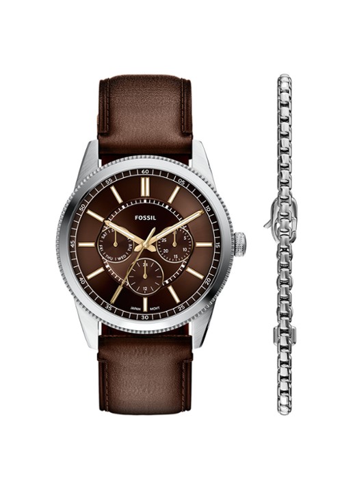 Fossil Pearson horloge en armband set van 2 FS6226SET