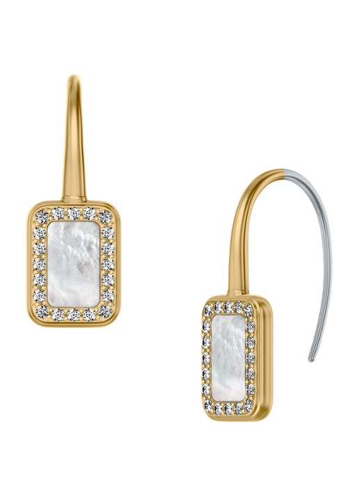 Fossil Raquel oorhangers JF04999710 - detail goud