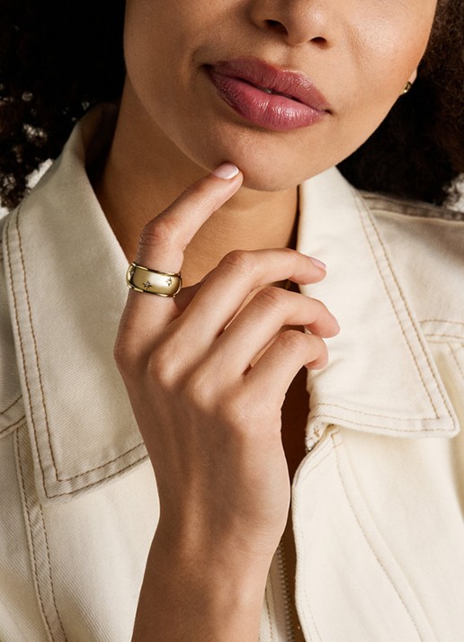 Fossil Sadie ring  JF04835710 - detail 5 goud