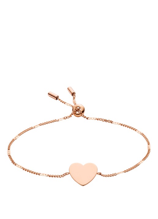 Fossil Schakelarmband JF02965791 - voorkant roségoud