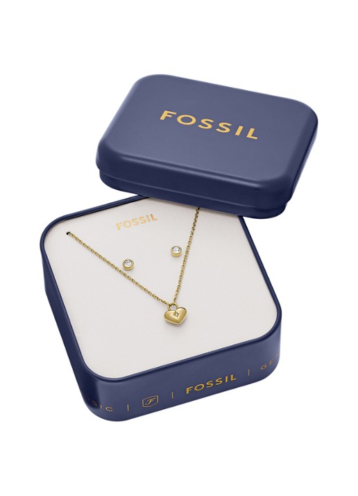 Fossil Set van ketting en oorknopjes JF04881SET - detail 5 goud
