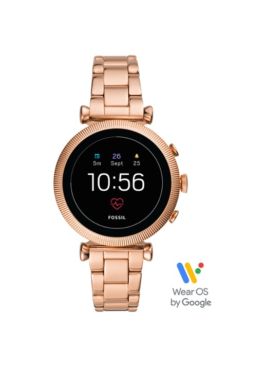 Fossil Sloan smartwatch FTW6040 - voorkant 4 roségoud