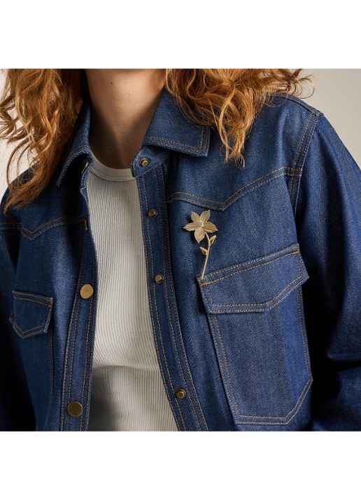 Fossil Sutton broche  JF04975710 - detail 3 goud