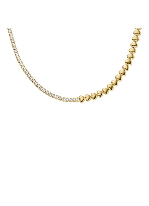 Fossil Sutton ketting JA7302710 - voorkant goud