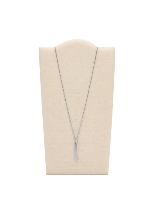 Fossil Vintage Casual schakelketting met hanger JF03988040 - detail 2 zilver