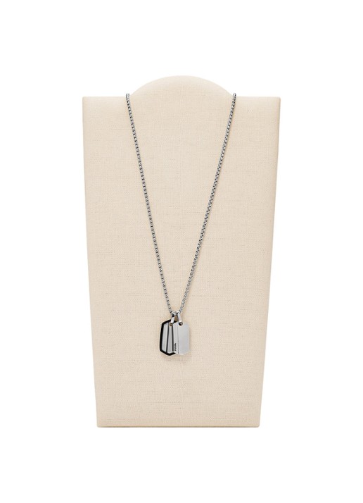 Fossil Vintage Casual schakelketting met hanger JF03996040 - detail 2 zilver