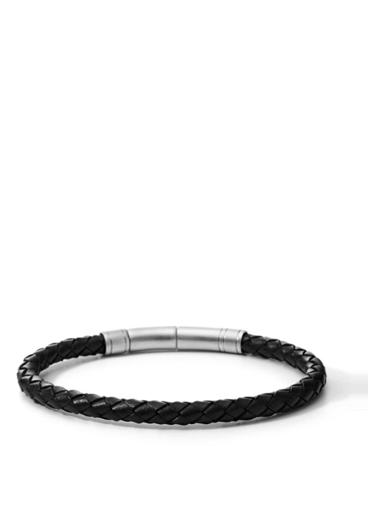 Fossil Wikkelarmband van gevlochten leer JF00510797