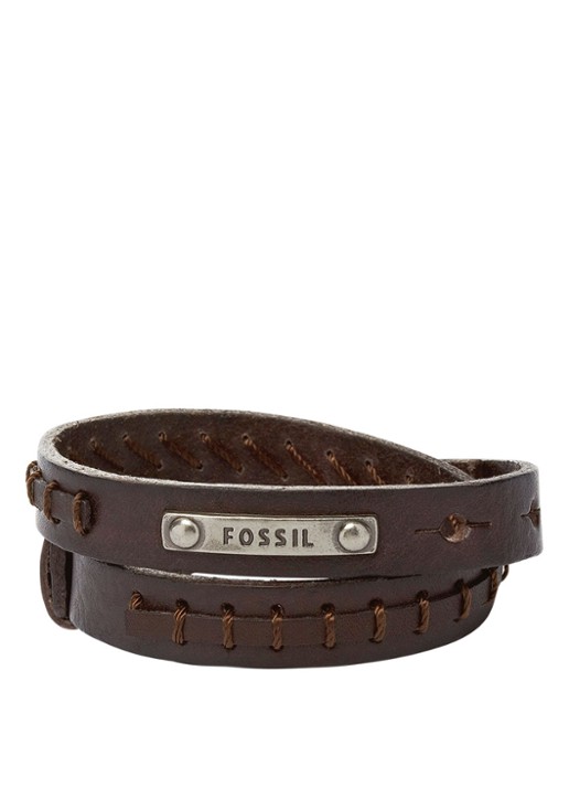 Fossil Wikkelarmband van leer JF87354040