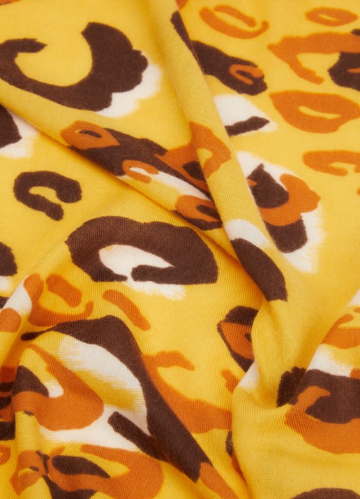 Fraas Sjaal met dierenprint 70 x 190 cm  - detail 2 geel