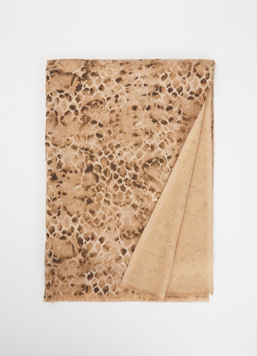 Fraas Sjaal met dierenprint en glitter 70 x 190 cm