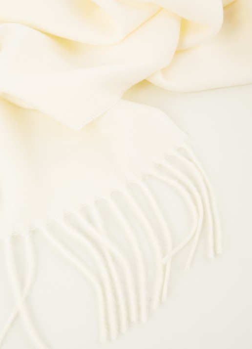 Fraas Sjaal met franjes 200 x 35 cm  - detail 3 gebroken wit