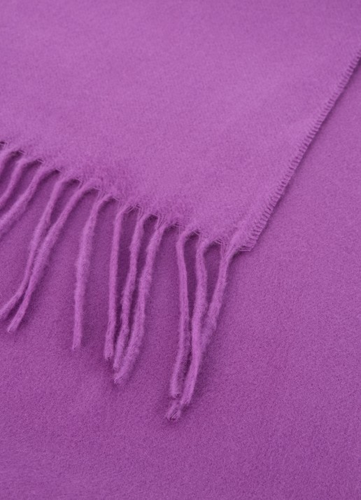 Fraas Sjaal met franjes 200 x 35 cm  - detail 2 paars