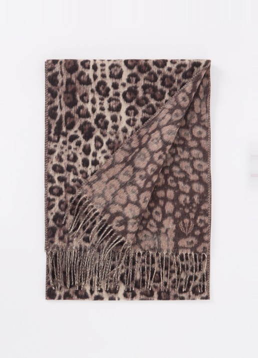 Fraas Sjaal met panterprint 185 x 35 cm