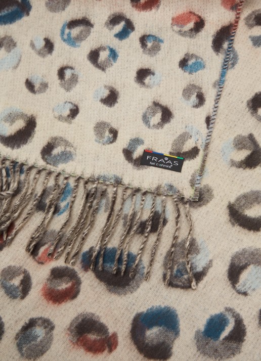 Fraas Sjaal met panterprint 185 x 35 cm - detail 2 beige