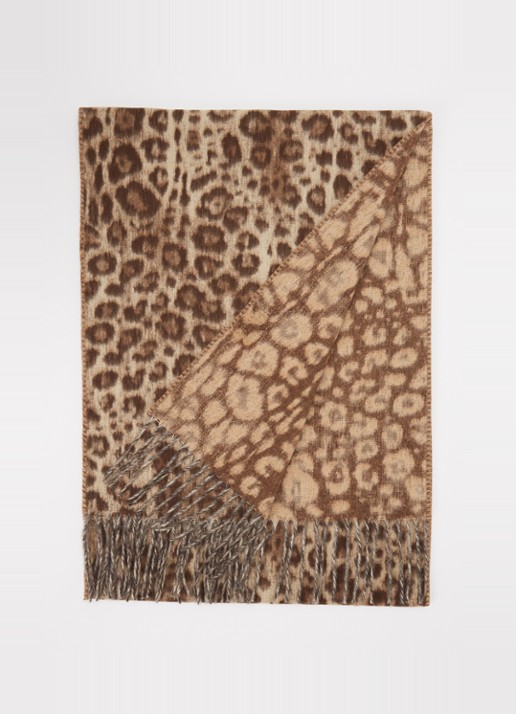 Fraas Sjaal met panterprint 185 x 35 cm