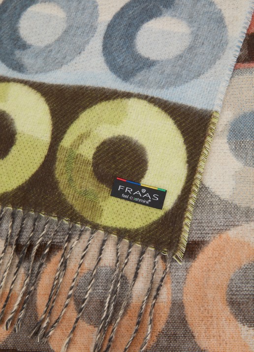 Fraas Sjaal met print en franjes 35 x 195 cm  - detail 2 multicolor