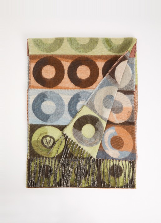 Fraas Sjaal met print en franjes 35 x 195 cm  - voorkant 3 multicolor