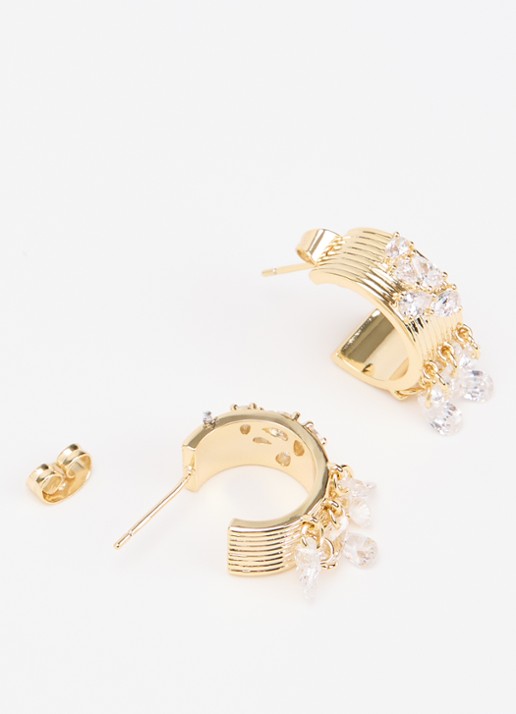 Franky Amsterdam De Fiore oorstekers verguld - detail goud
