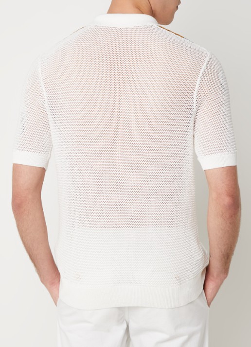 Fred Perry Regular fit polo van piqué katoen met logoborduring - achterkant 5 bruin