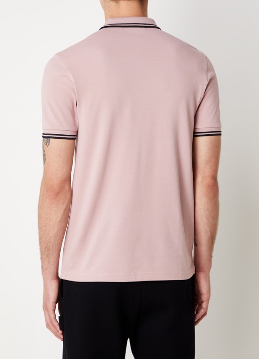 Fred Perry Regular fit polo van piqué katoen met logoborduring - achterkant 4 roze