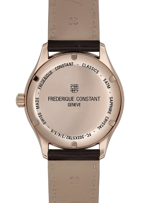 Frederique Constant Classic Slimline Gents Small Seconds horloge FC-245M5S5 - detail 2 roségoud