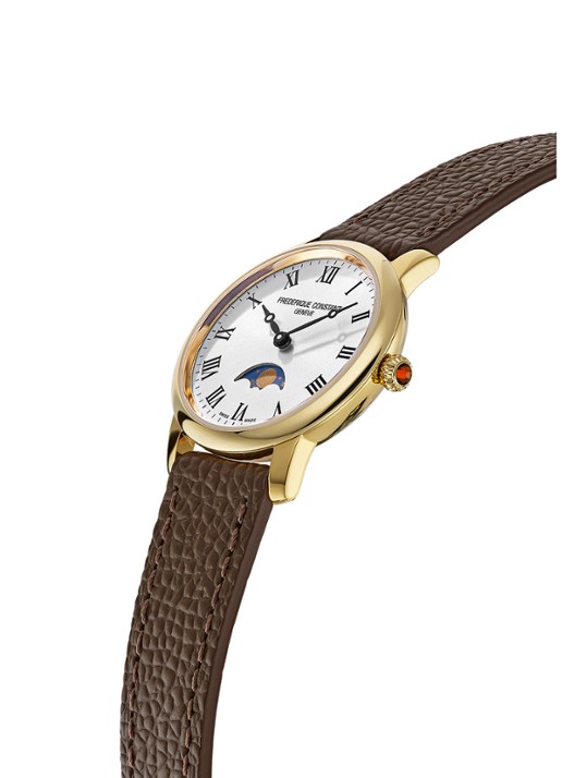 Frederique Constant Classics Slimline Moonphase horloge FC-206RS1S5 - detail goud