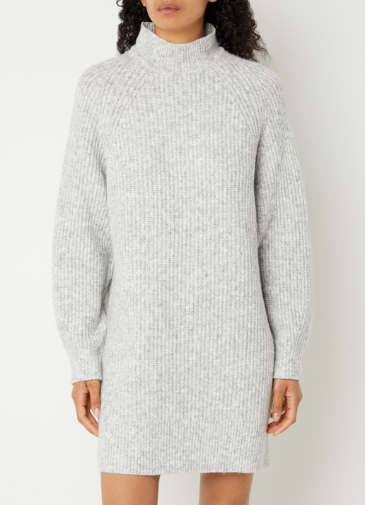 French Connection Alev grofgebreide mini trui-jurk in wolblend