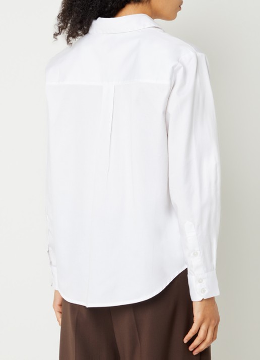 French Connection Alexis blouse met bloemborduring - achterkant 2 wit