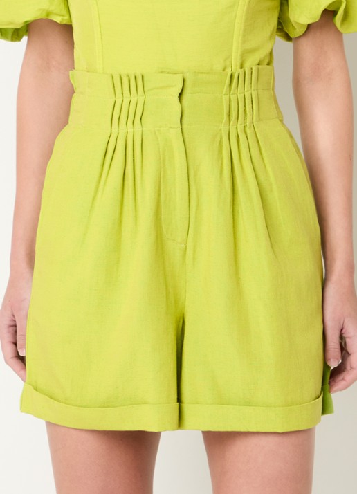 French Connection Ariette high waist straight fit korte broek