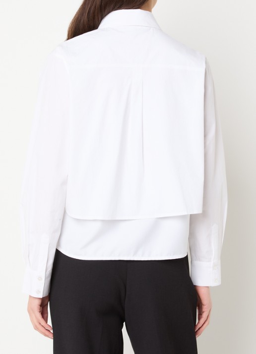 French Connection Cambria blouse met borstzakken - achterkant 4 wit