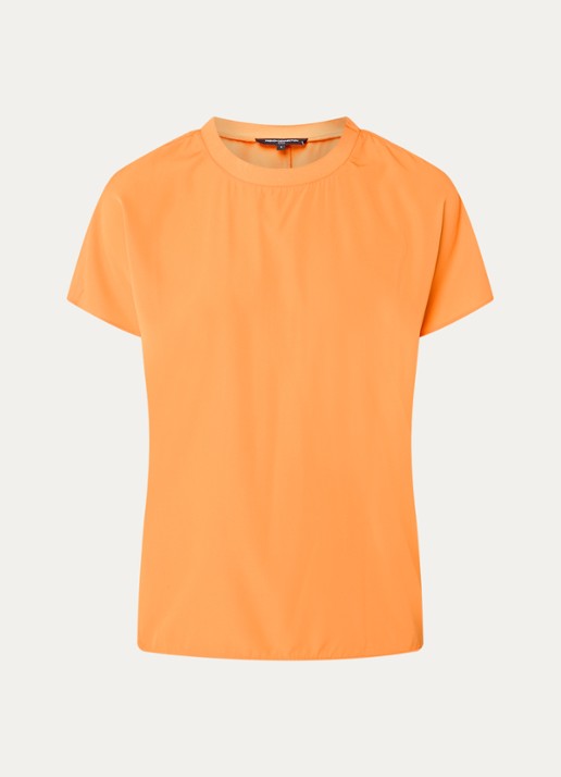 French Connection Capriana top met ronde hals - voorkant 2 orange