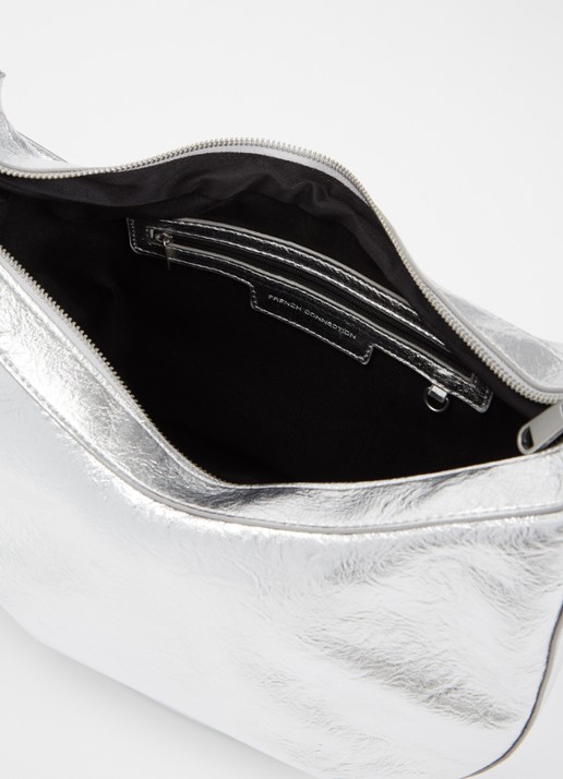 French Connection Crossbodytas met verstelbare schouderriem - detail 3 zilver