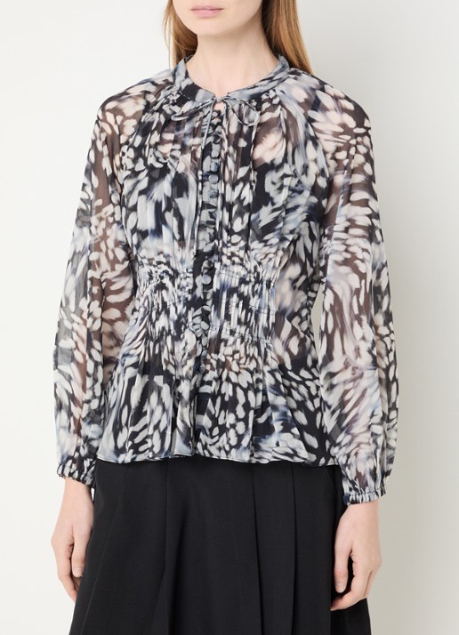 French Connection Emina semi-transparante top met print