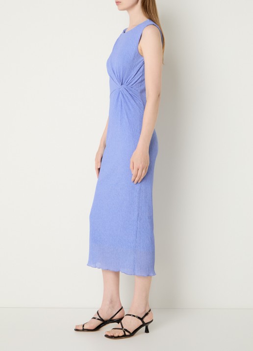 French Connection Ivy Cambria midi jurk met plissé - voorkant 4 lavendel