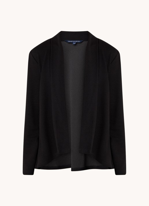 French Connection Josie openvallend vest met stretch - voorkant 2 zwart