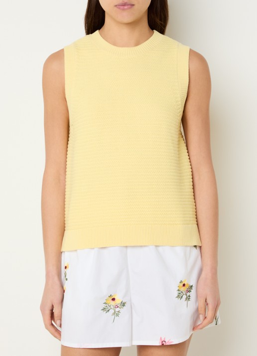 French Connection Lily mouwloze grofgebreide top