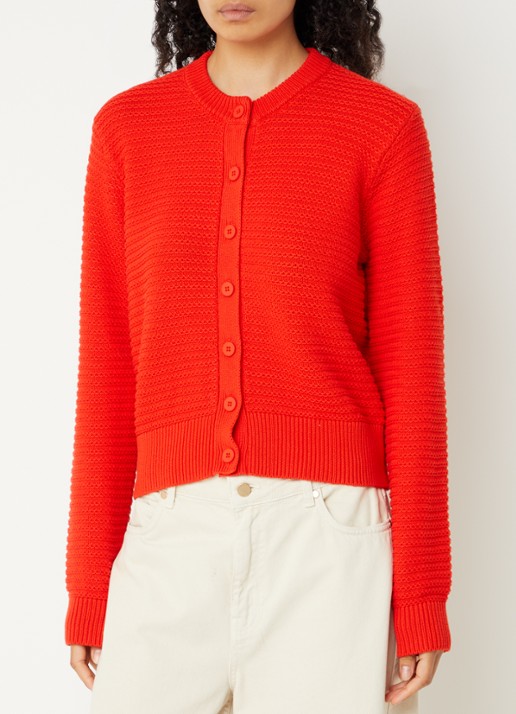 French Connection Lily Mozart grofgebreid vest met structuur
