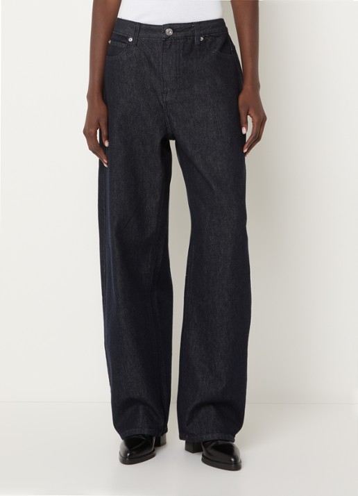 French Connection Misa high waist balloon fit jeans met donkere wassing