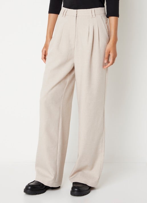 French Connection Misha high waist loose fit pantalon met steekzakken