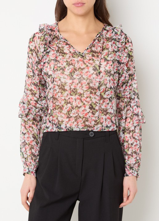 French Connection Molly tuniek met bloemenprint en ruches