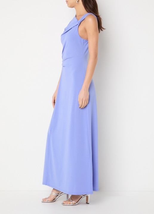 French Connection Pascha asymmetrische maxi jurk met gesp detail - voorkant 2 lavendel