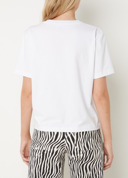 French Connection Rallie t-shirt met rijgdetail - achterkant wit